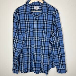 Timberland Flannel Shirt XXL Mens Button Up Preppy Going Out Work Plaid Casual